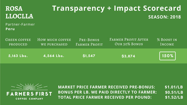 Rosa's Transparency + Impact Scorecard for 2018