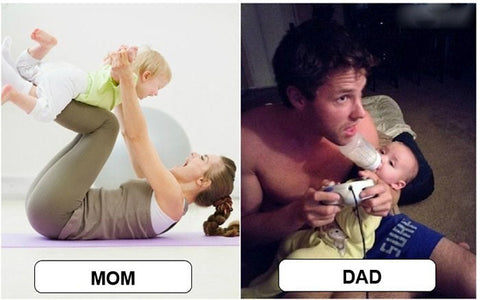 Difference Between Mom and Dad Playing with Baby