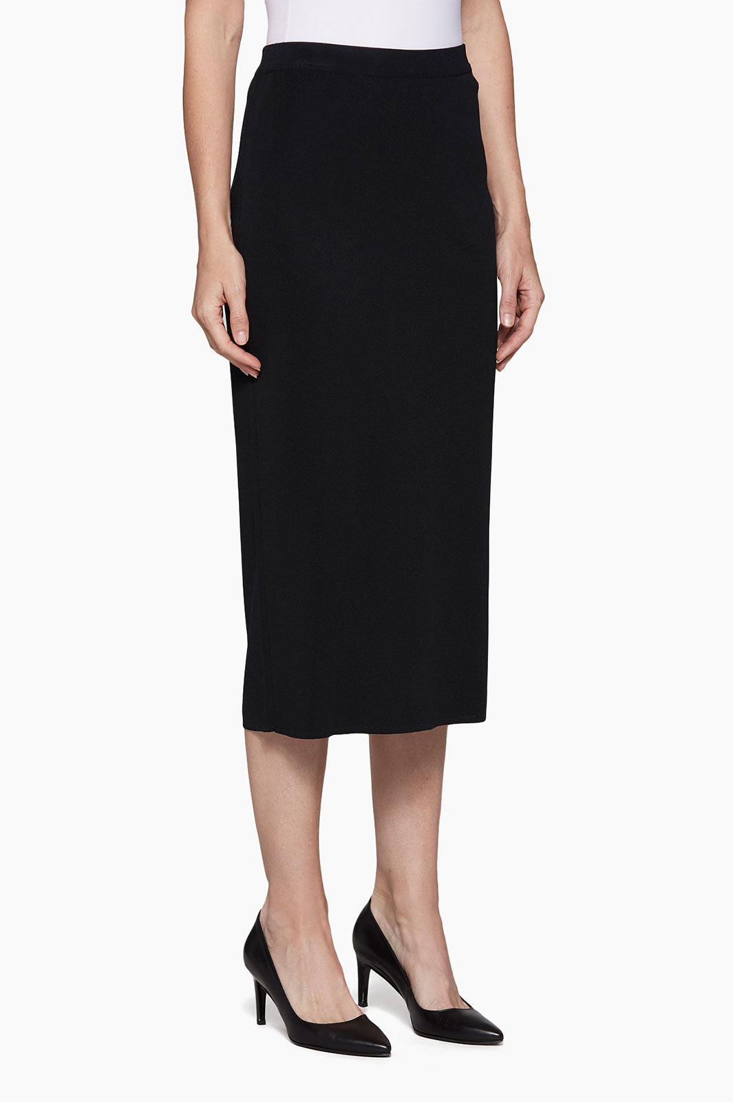 Straight Knit Midi Skirt Ming Wang