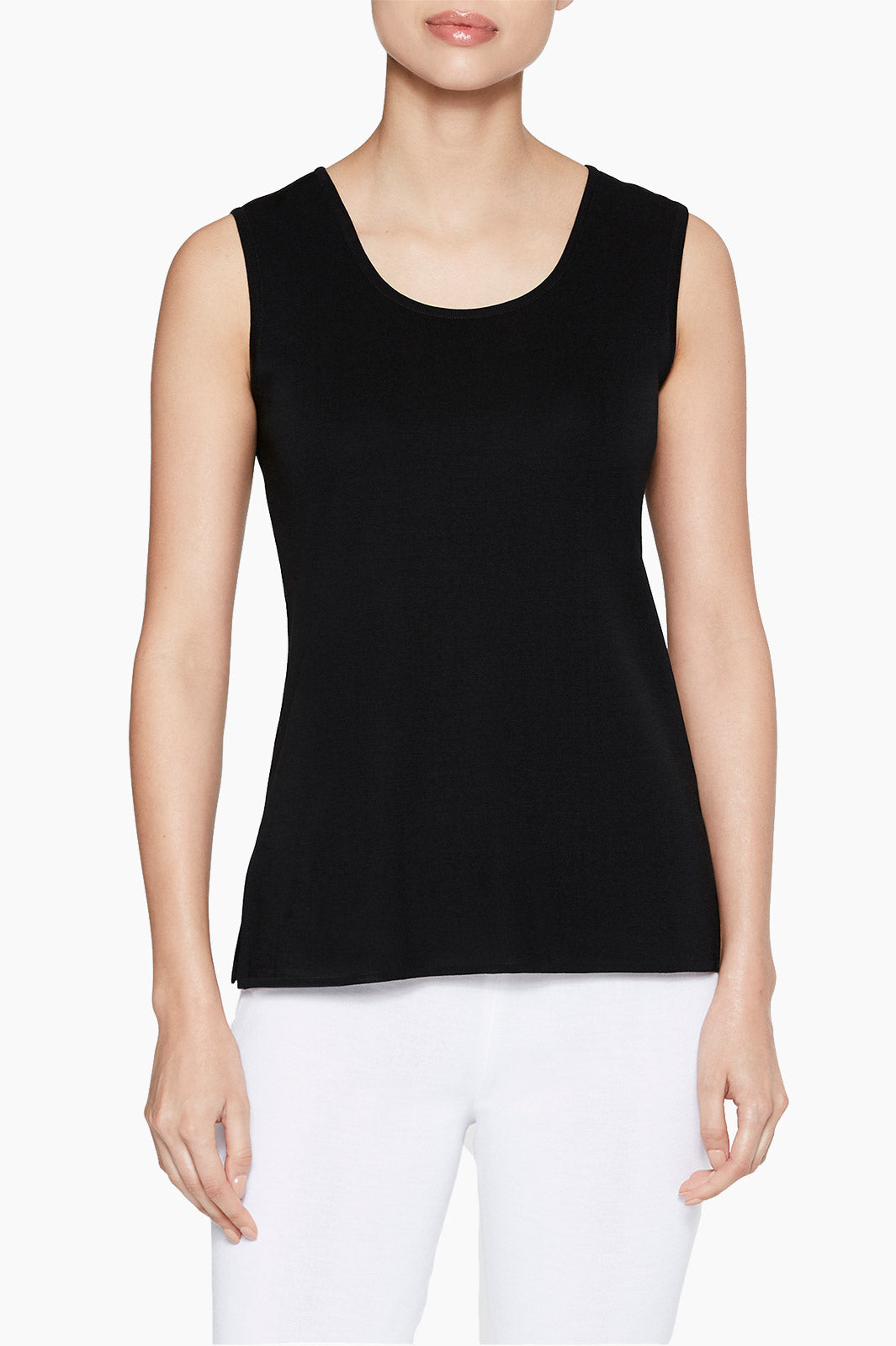 Long Scoop Neck Knit Tank