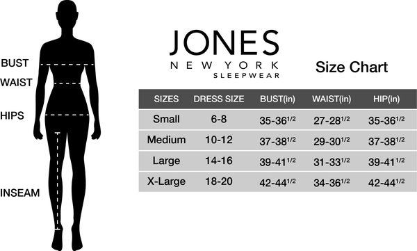 Jones New York Swimwear Size Chart