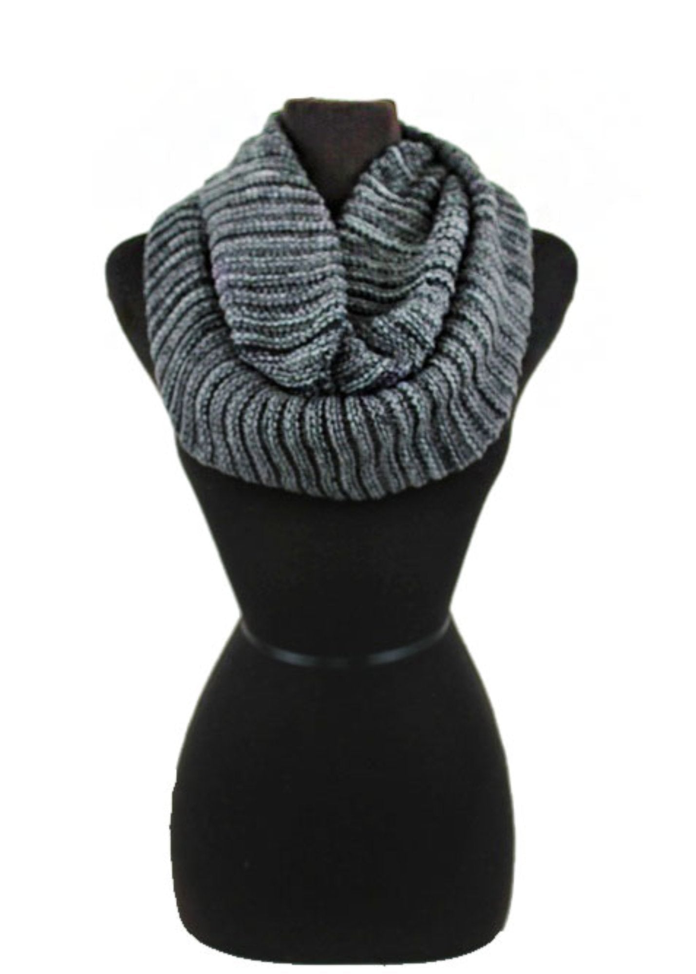 Striped Infinity Scarf | Charcoal | Scarves &amp; Shawls | Modest Clothing Store by Apostolic Clothing