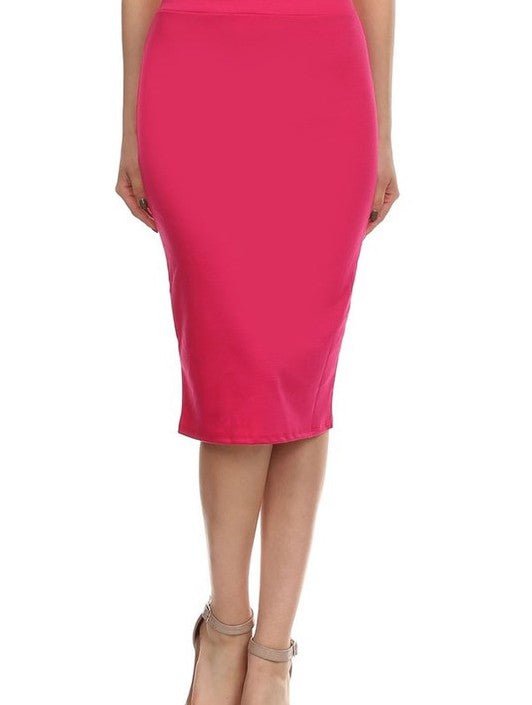 Modest Pencil Skirts Solid in Color with Banded Elastic Waist – Apostolic  Clothing Company