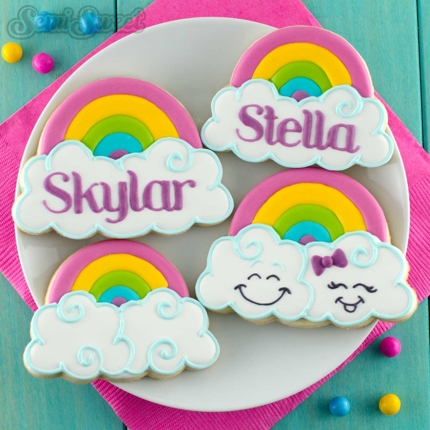 Rainbow + Smiling Cloud Cookie Cutters – Bakerlogy