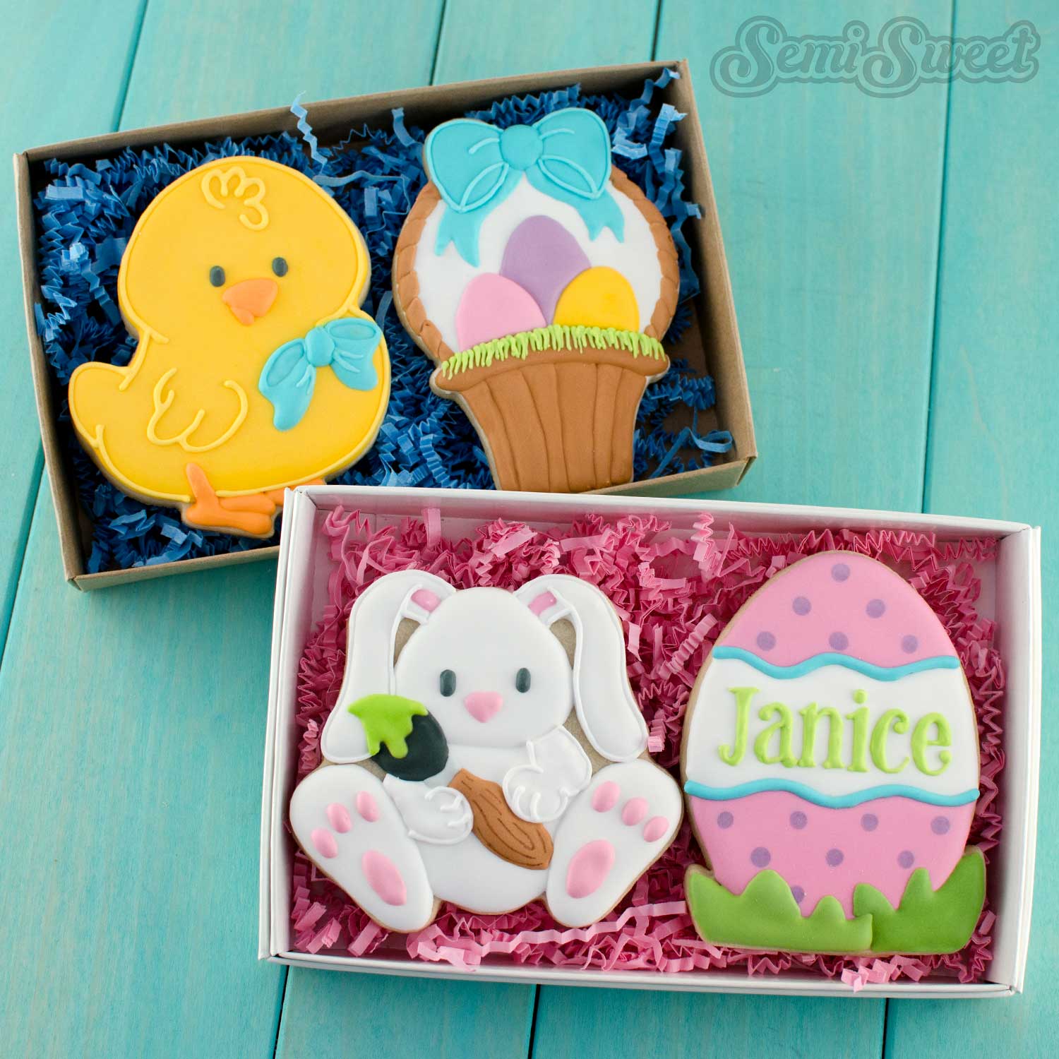 Stackable Easter Basket Cookie Cutter Set