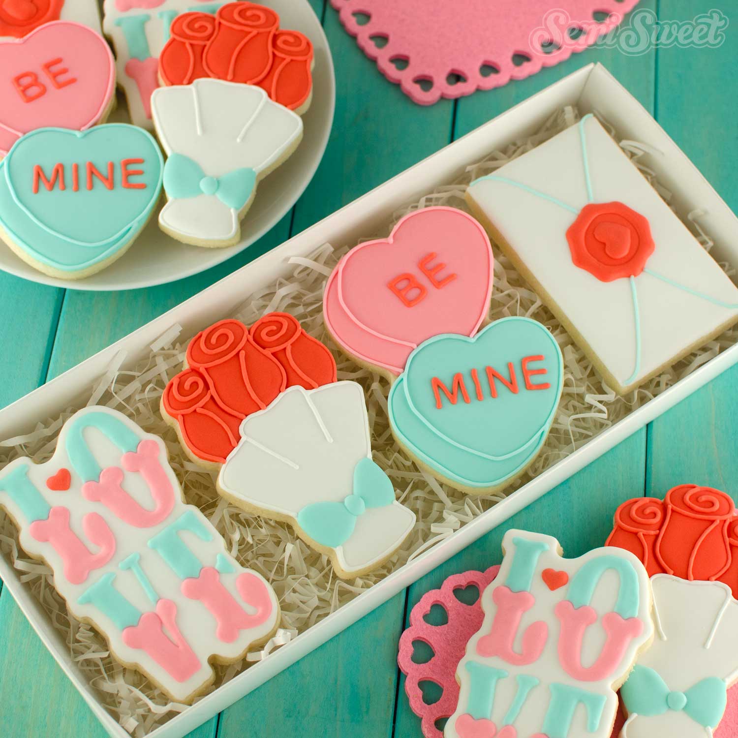 Valentines Day Box Cookie Cutters Set