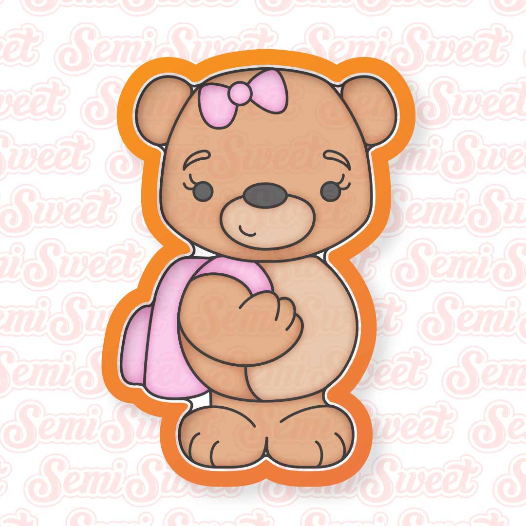 Teddy Bear Girl Cookie Cutter