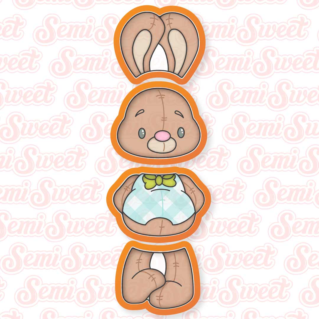 Easter bunny with Easter egg cookie cutter – Cheerful Cookie Cutters