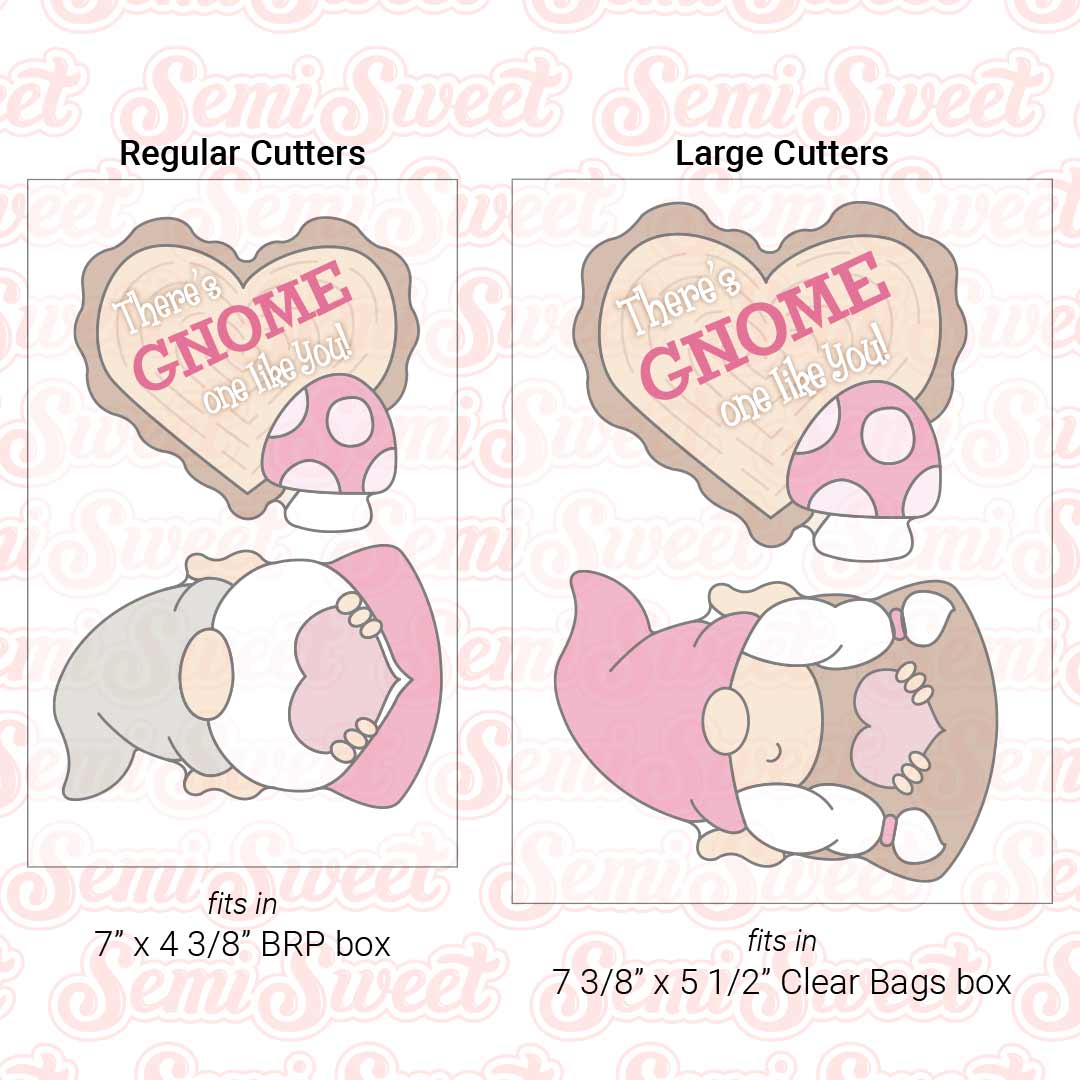 Valentines Cookie Cutters, Gnome and Plaque Cutter Set