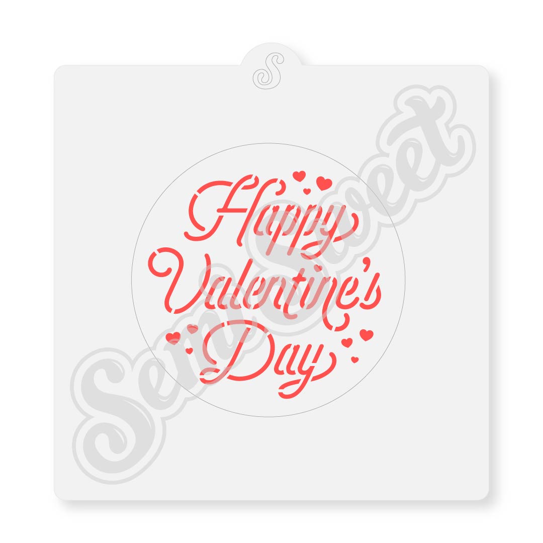 Happy Valentine's Day Banner Cookie Cutter | Stamp | Stencil #4