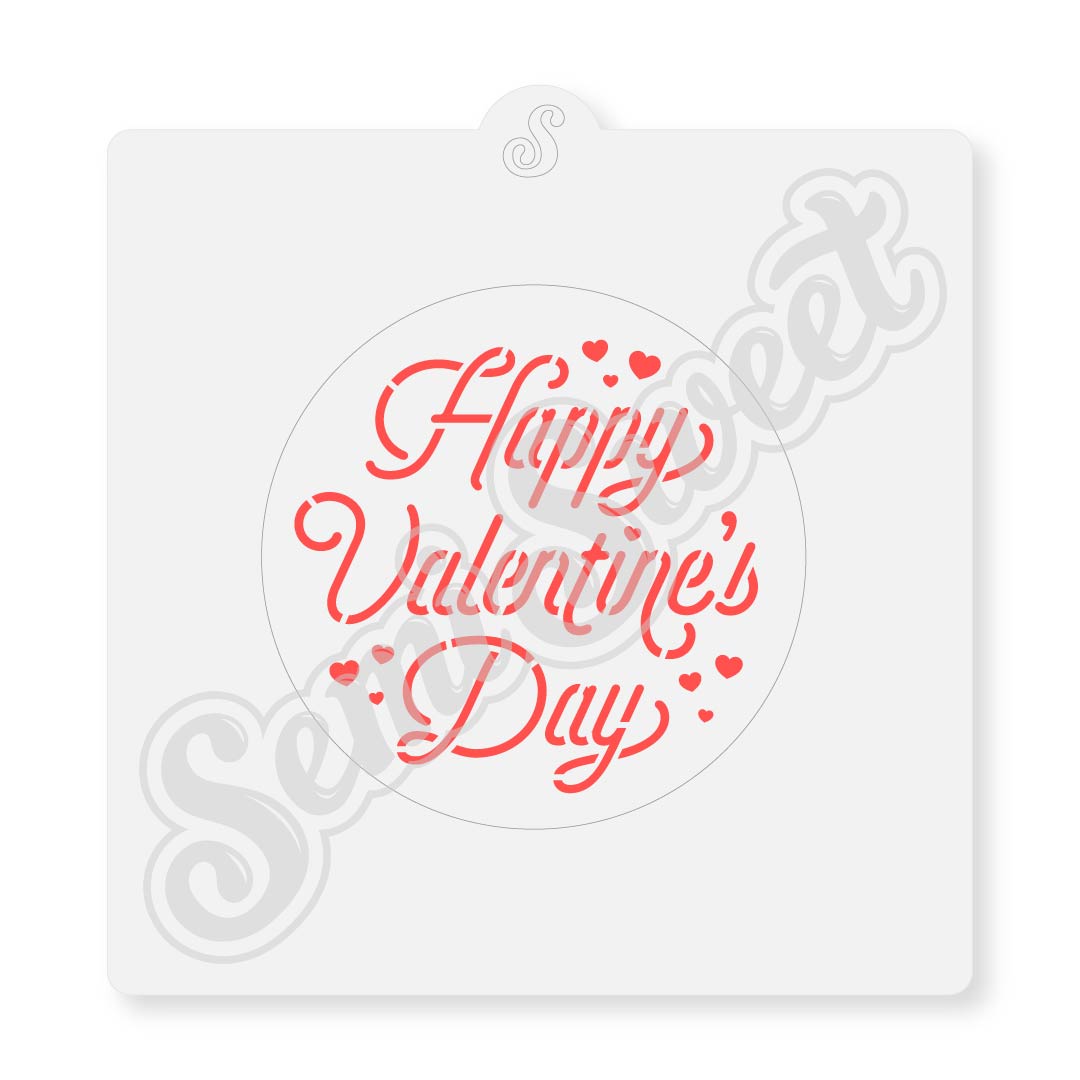 Love Layered Words Valentine's Day Silk Screen Cookie Stencil