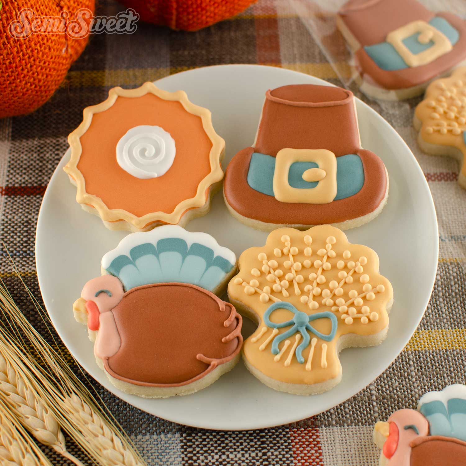 9 Piece Mini Thanksgiving Autum Fall Cookie Cutter Set