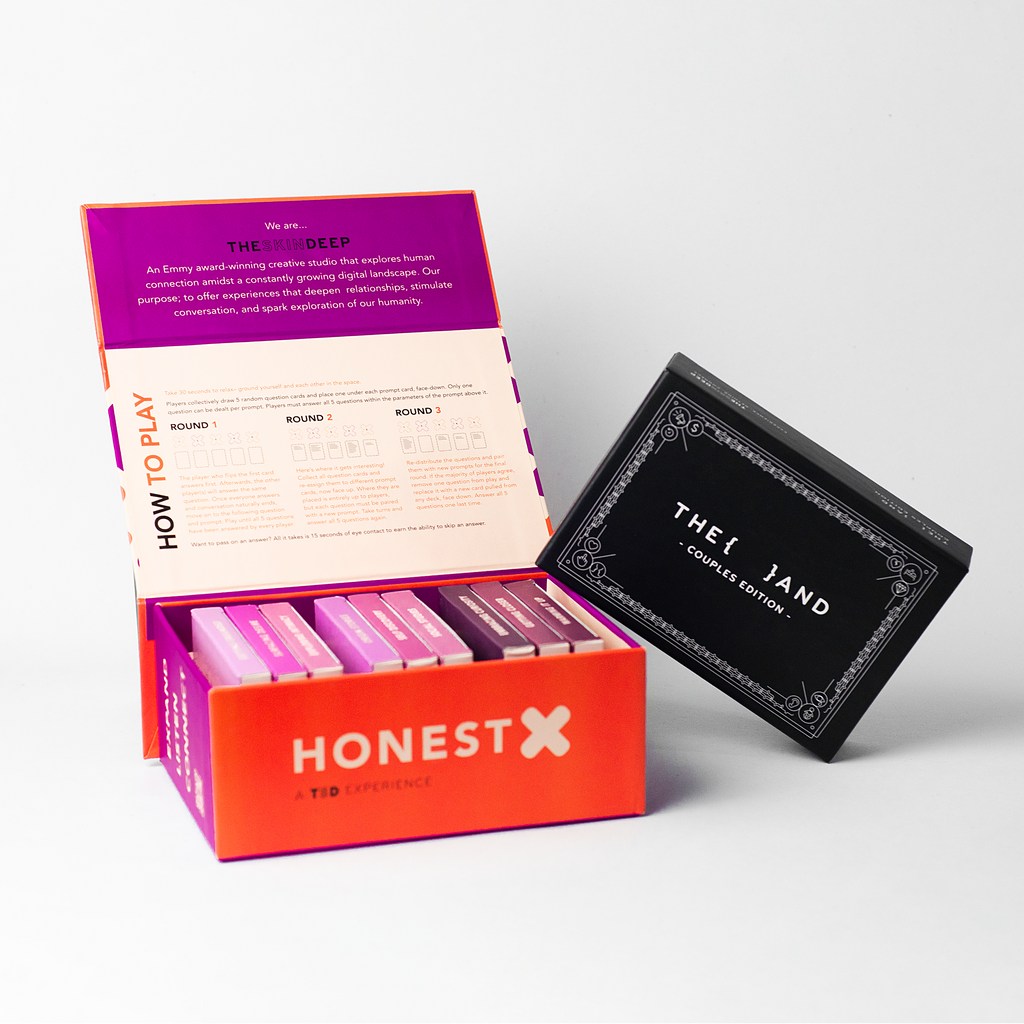 Skin deep card game Honest X + {THE AND} Couples Bundle