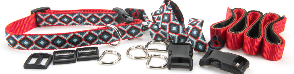 Dog Collar Kits: Hardware, Webbing & Jacquard Ribbons - Renaissance Ribbons  – Renaissance Ribbons