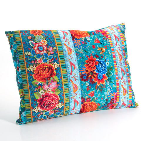 Patchwork velvet cushion cover