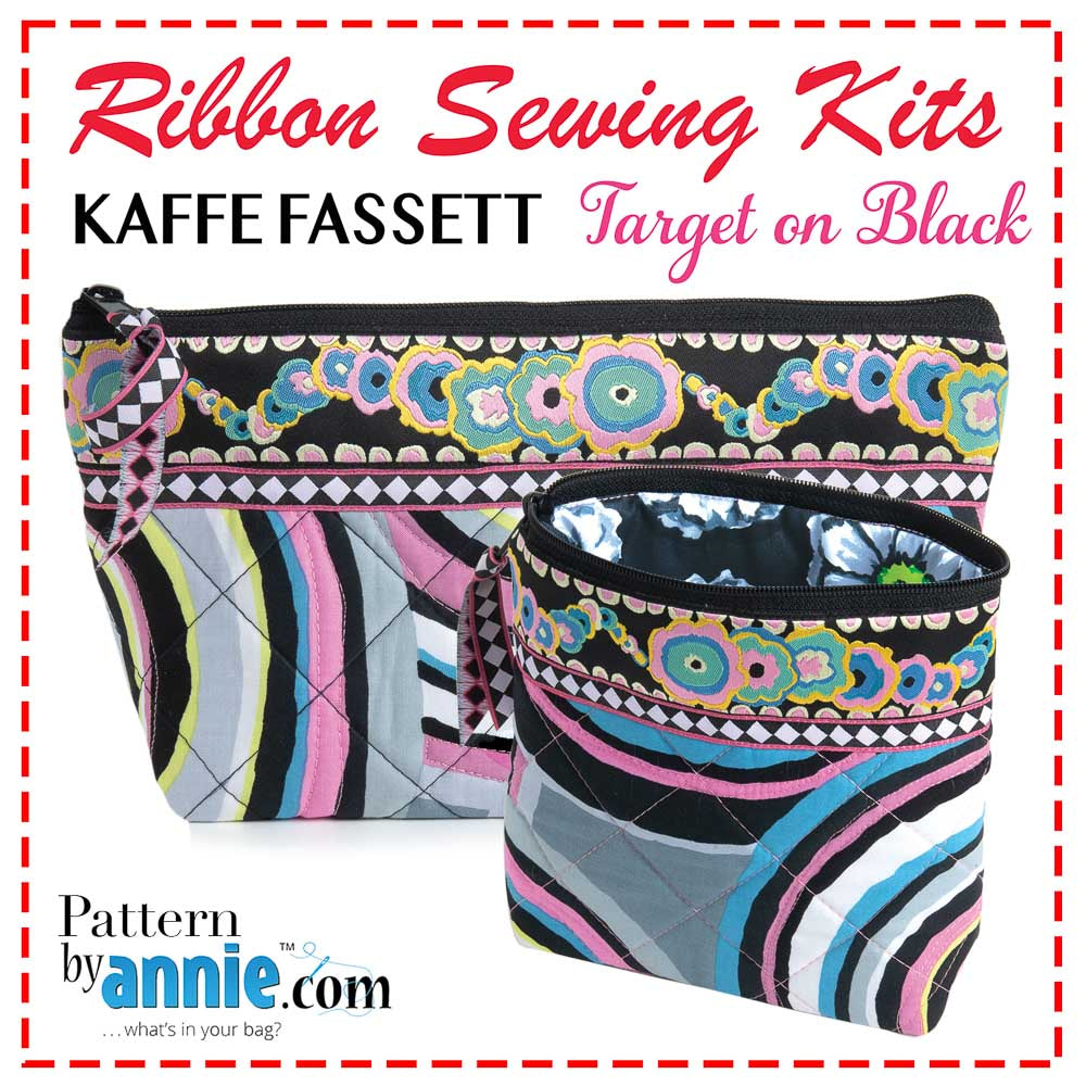 Image of Kit-Zipper Bags-Kaffe Target Black