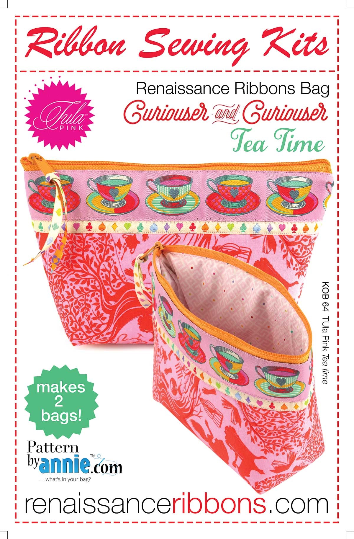Image of Kit-Zipper Bags-Tea Party  Tula Pink