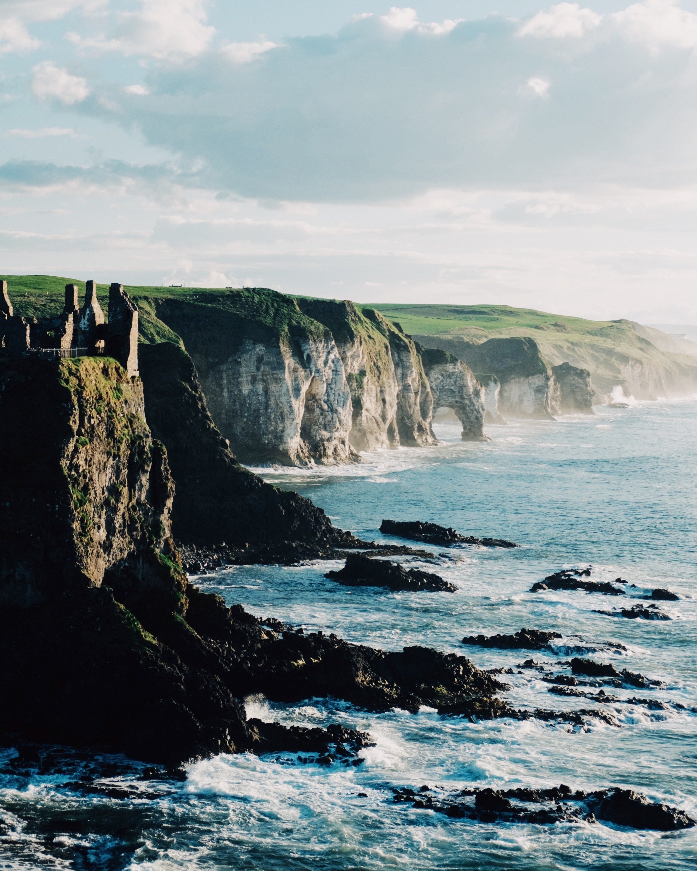 Northern Ireland cliffs and sea