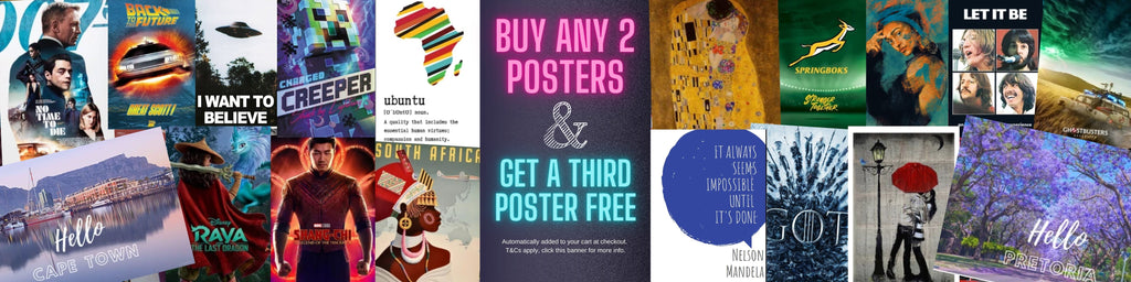 Buy 2 get 1 free on posters | egoamo.co.za