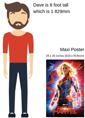 Maxi Poster Size Comparison - EgoAmo Posters