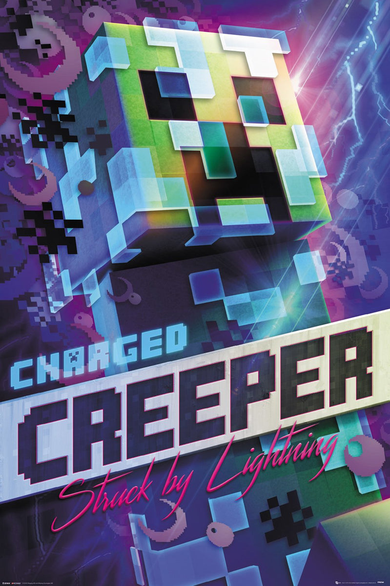 egoamo.co.za | Minecraft - Charged Creeper gaming poster