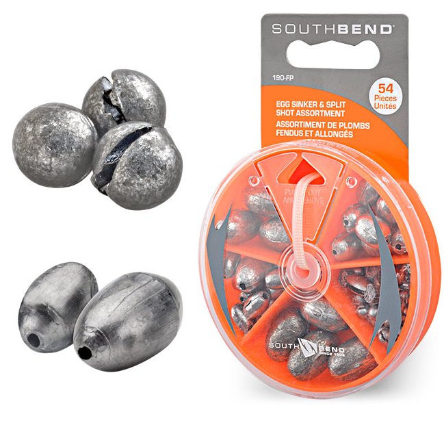 South Bend Egg And Split Shot Sinker Assortment 54 Piece Hartlyn 