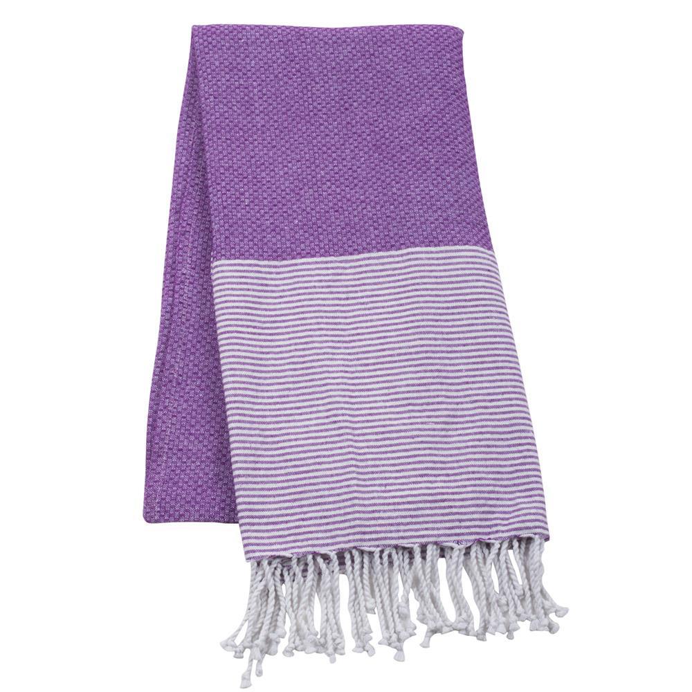 purple beach towel