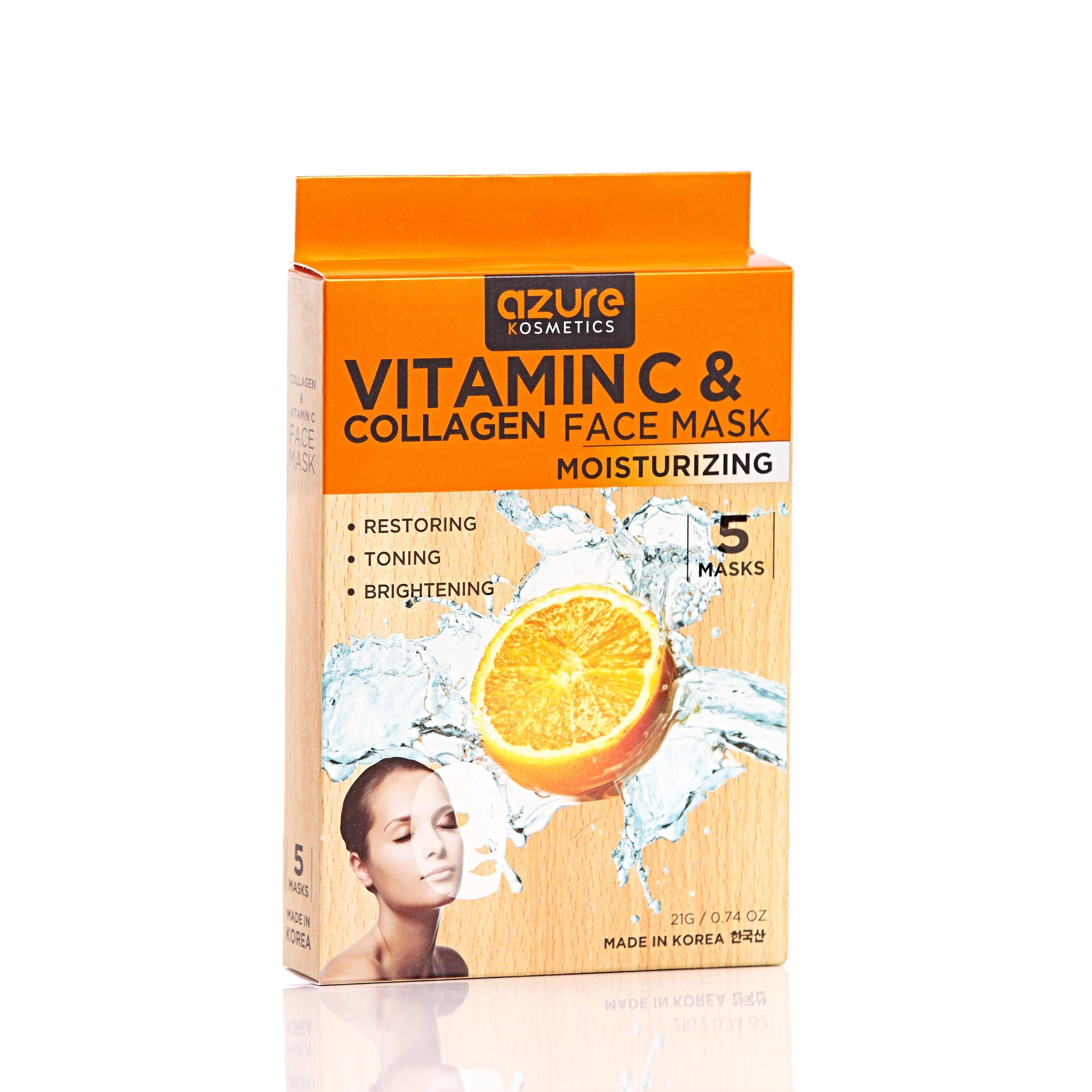 Vitamin C and Collagen Moisturizing Sheet Masks | Azure
