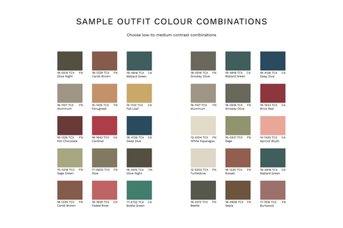 soft autumn - september color palette - wardrobe clothing