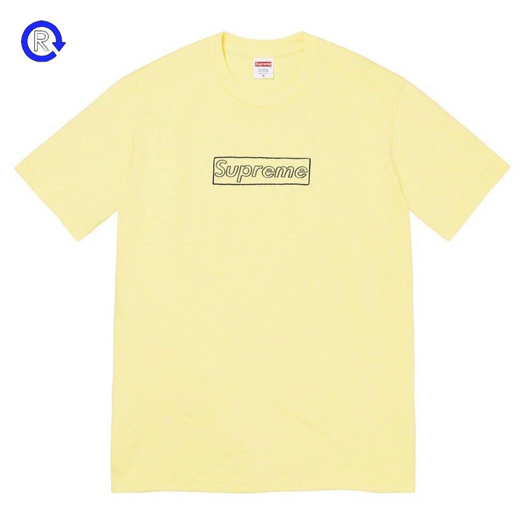 Supreme Pale Yellow Kaws Chalk Box Logo Tee (SS21) – Refresh PGH