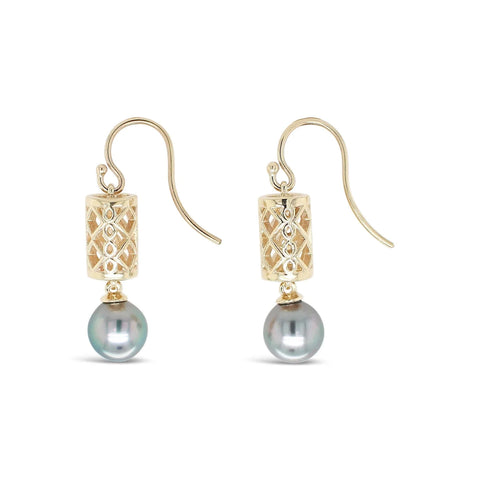 Real Pearl Drop Earrings