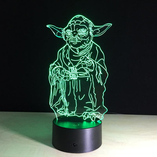 Yoda 3D LED Lamp Hologram Superheroes Corner