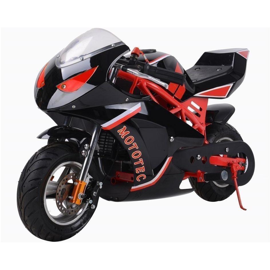 MotoTec GT 49cc 2-Stroke Gas Powered Pocket Bike - Ridetique