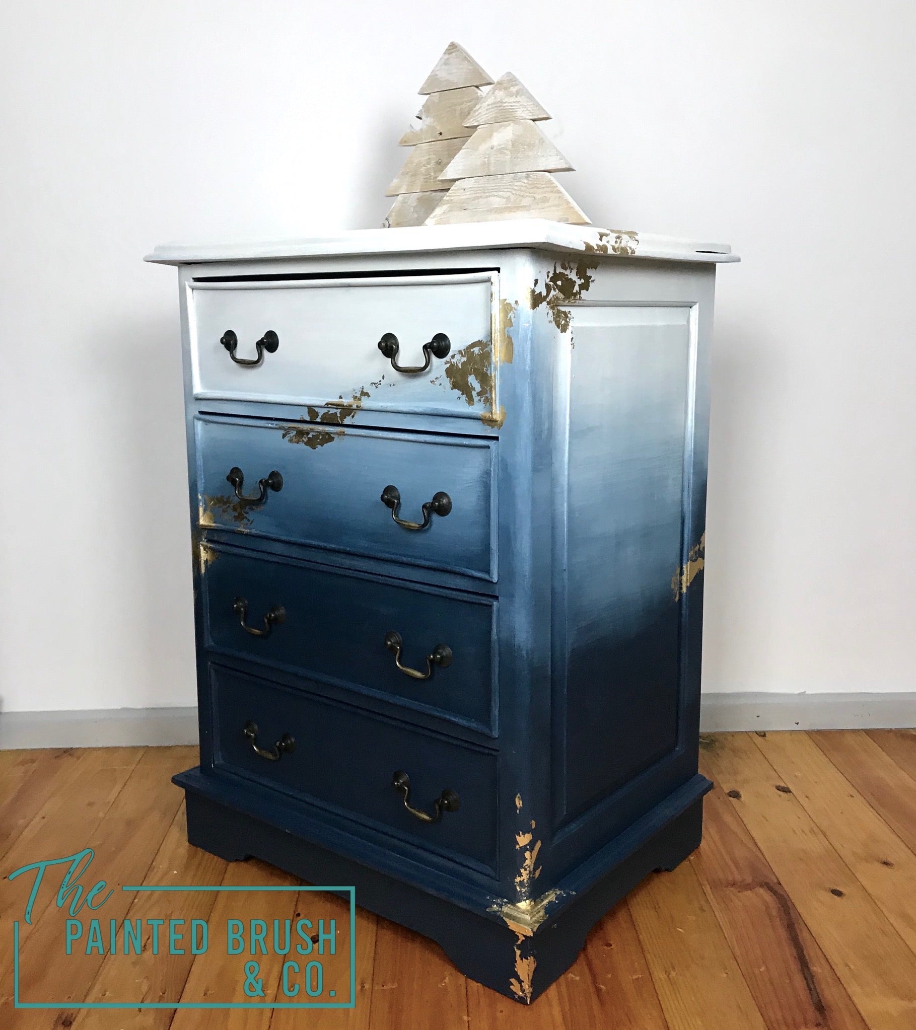 Gold Leaf Ombre Dresser The Painted Brush Co