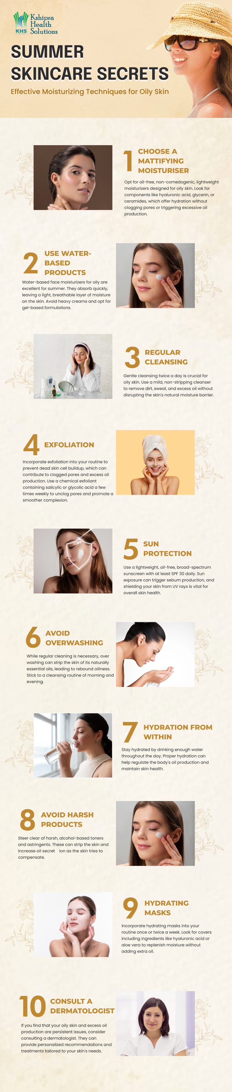 best face moisturizer for oily skin infographic