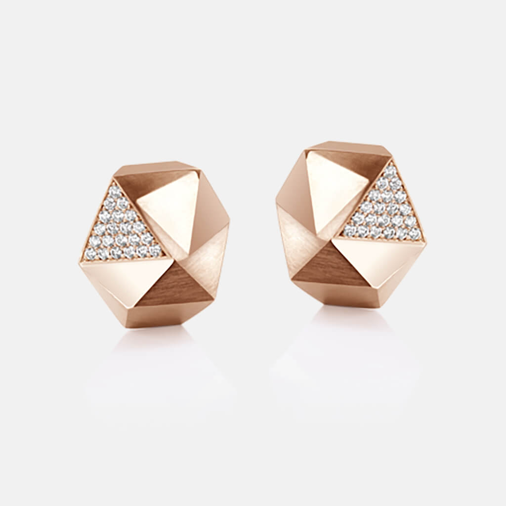 Tectone | Ohrringe, Ohrstecker 750/- Rosegold, Brillanten, Diamanten | ear studs, earrings, 18kt rose gold, diamonds | SYNO-Schmuck.com