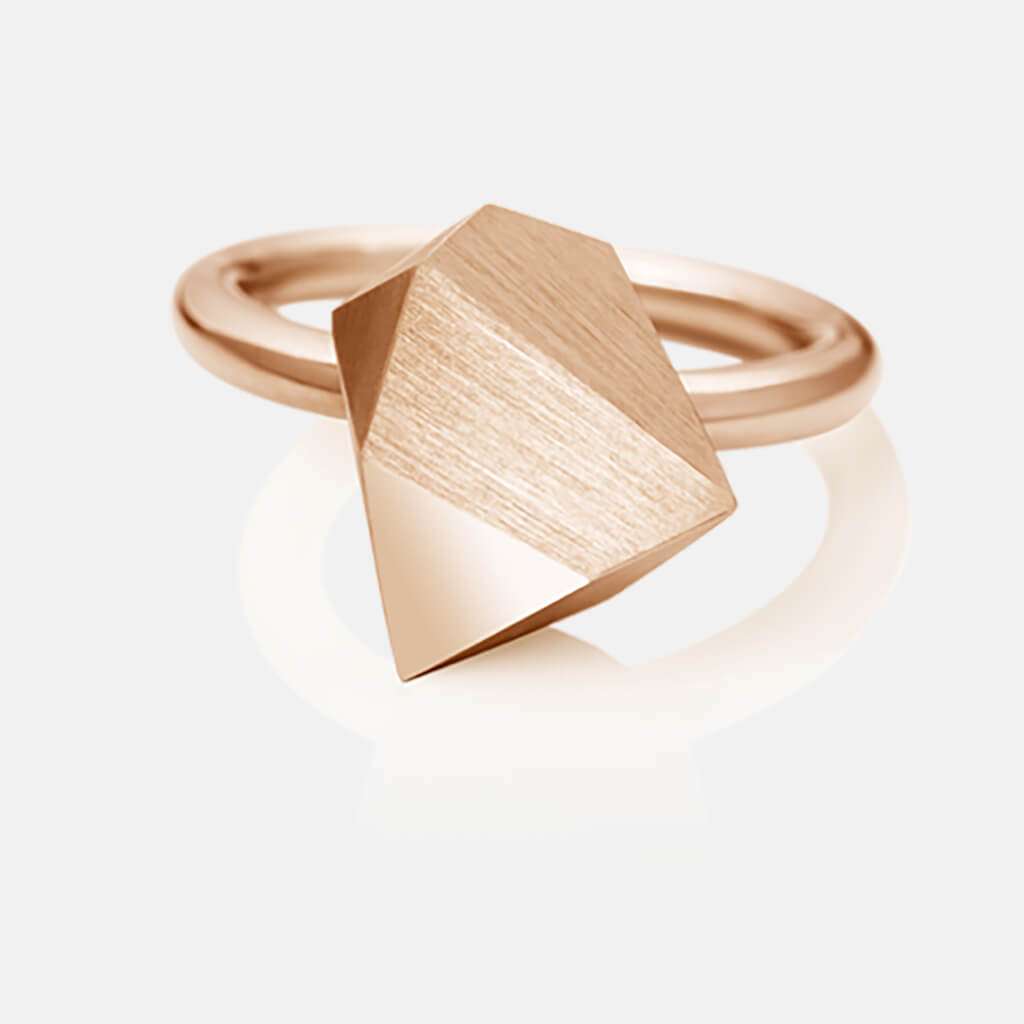 Ufo | Ring, 750/- Rosegold | ring, 18kt rose gold | SYNO-Schmuck.com