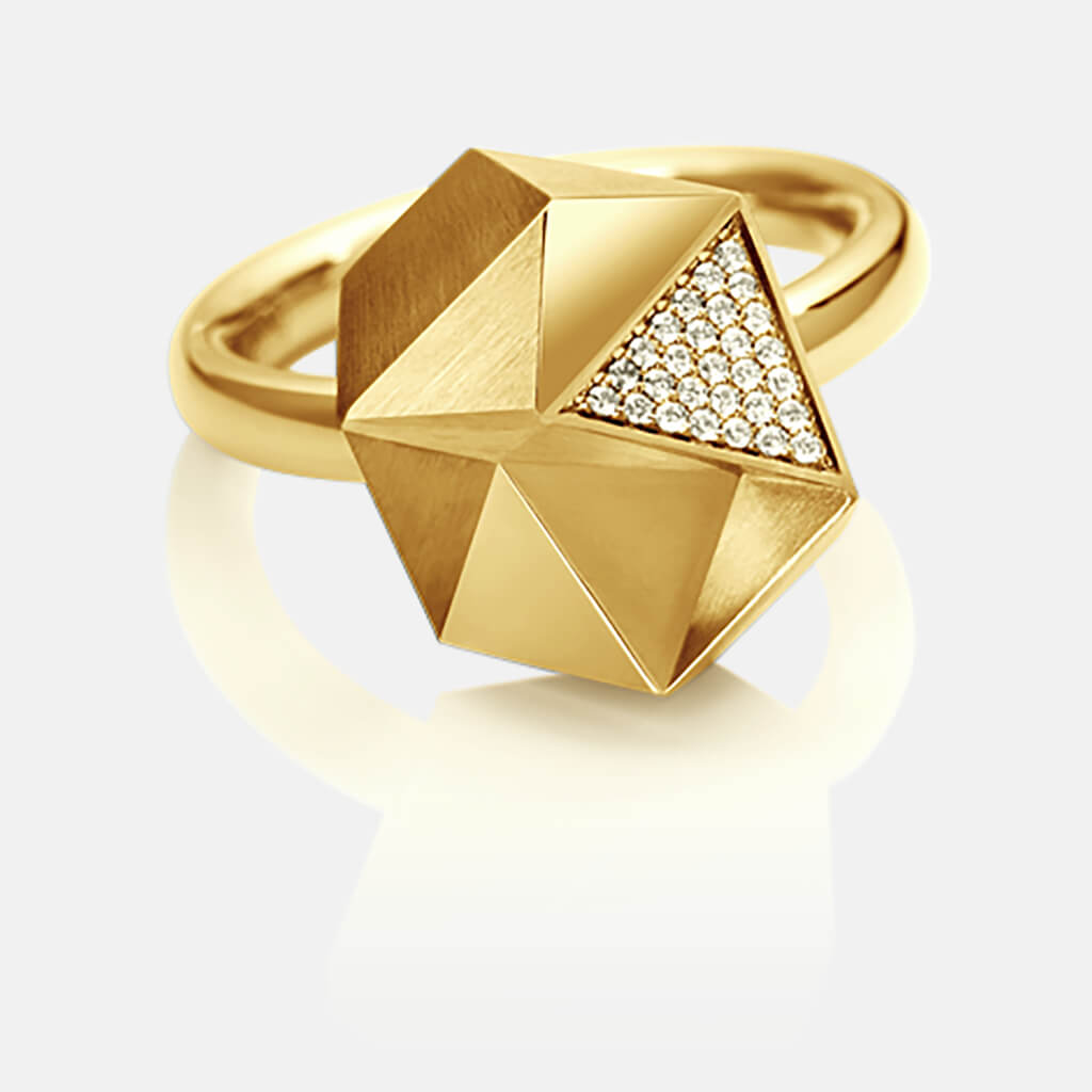 Tectone | Ring, 750/- Gelbgold, Brillanten, Diamanten | ring, 18kt yellow gold, diamonds | SYNO-Schmuck.com