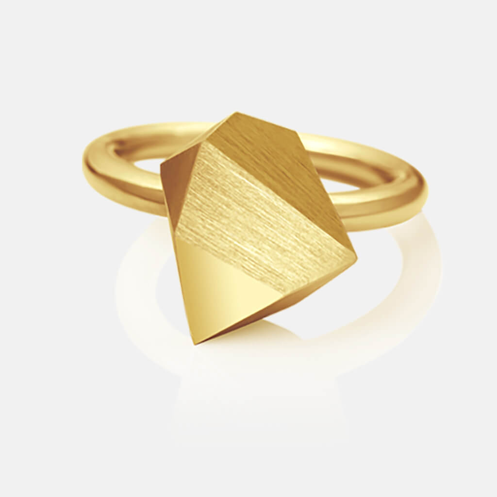 Ufo | Ring, 750/- Gelbgold | ring 18kt yellow gold | SYNO-Schmuck.com