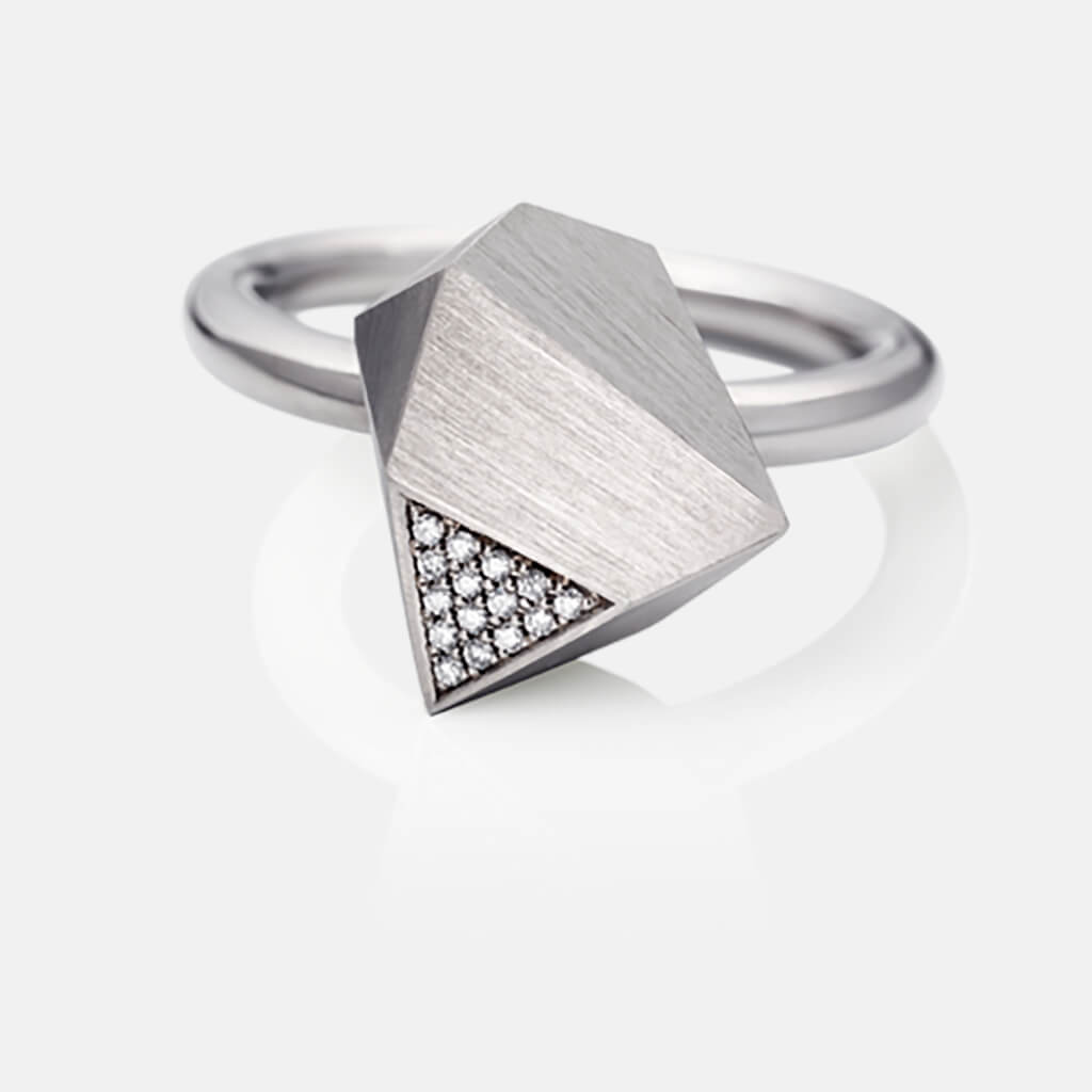 Ufo | Ring 750/- Weissgold, Brillanten, Diamanten | ring, 18kt white gold, diamonds | SYNO-Schmuck.com