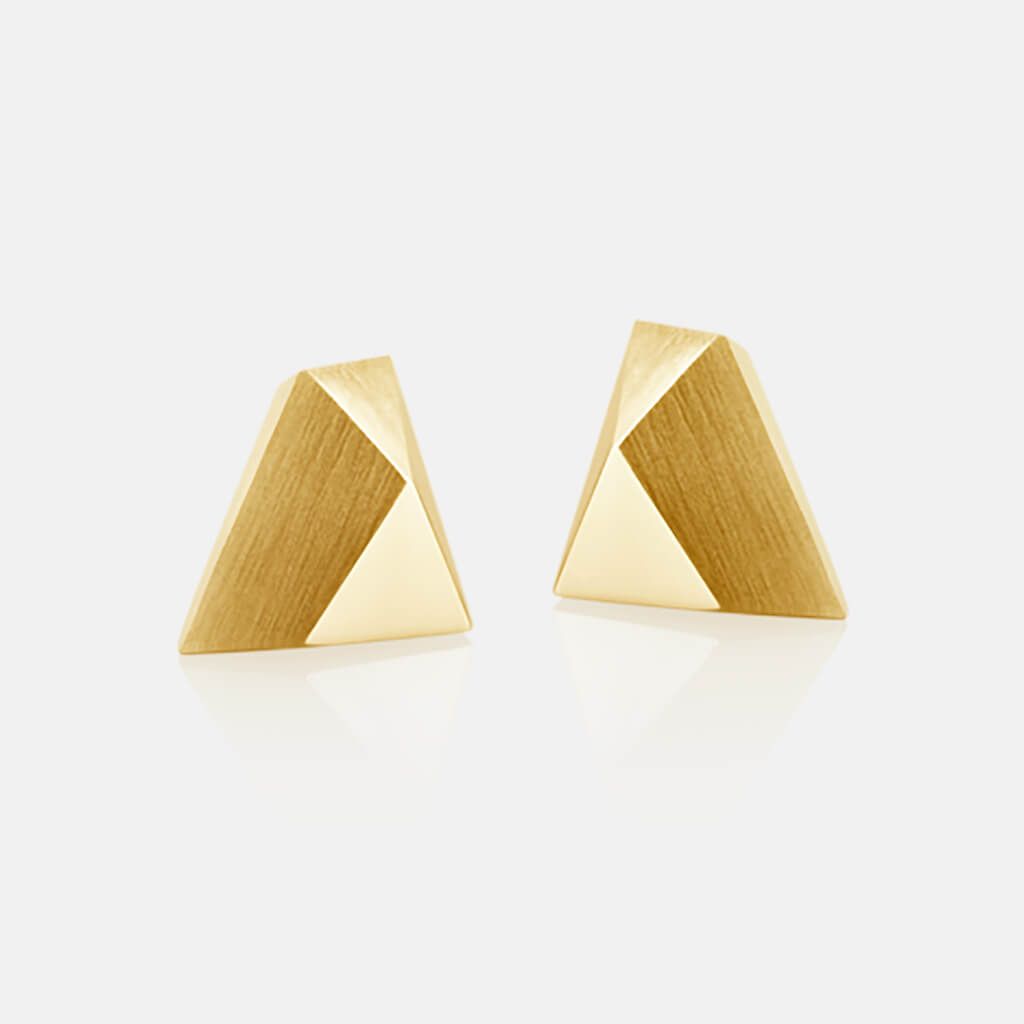 Ufo | Ohrringe, Ohrstecker, 750/- Gelbgold | ear studs, earrings, 18kt yellow gold | SYNO-Schmuck.com