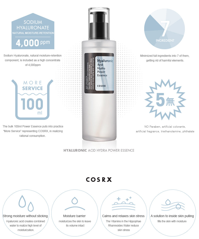 Cosrx - Hyaluronic Acid Hydra Power Essence 100ml icerik