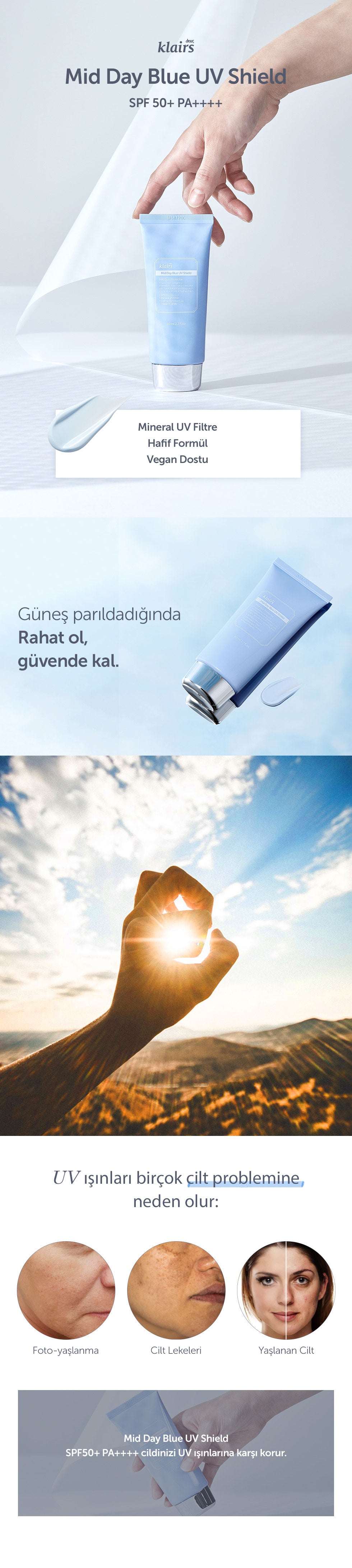 Klairs Mid day Blue UV Shield SPF50+ PA++++ TR-1