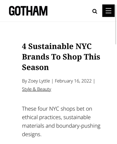 4 Sustainable NYC Brands To Shop This Season Cover