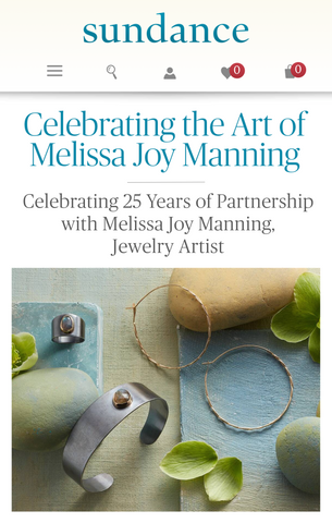 Melissa Joy Manning Sundance Catalog page