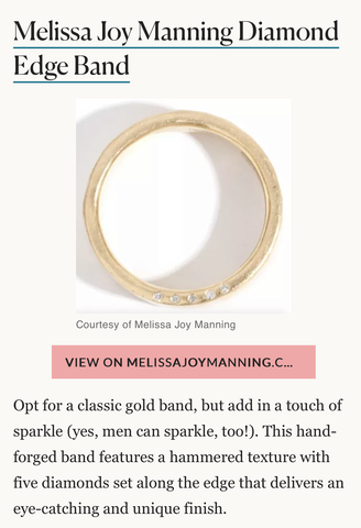 Brides Best Unique Men's Wedding Bands for Your Groom Melissa Joy Manning