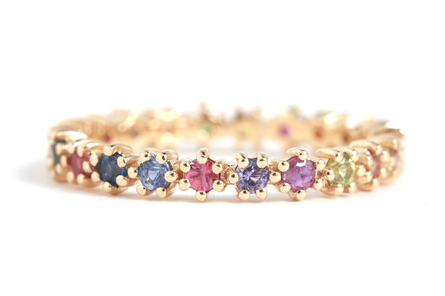 Image of Funfetti Sapphire and Ruby Eternity band