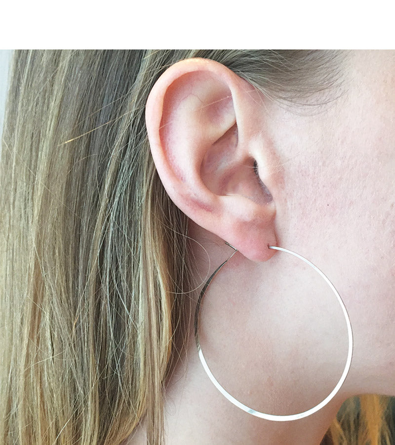 1.25 Inch Round Hoops – Melissa Joy Manning Jewelry