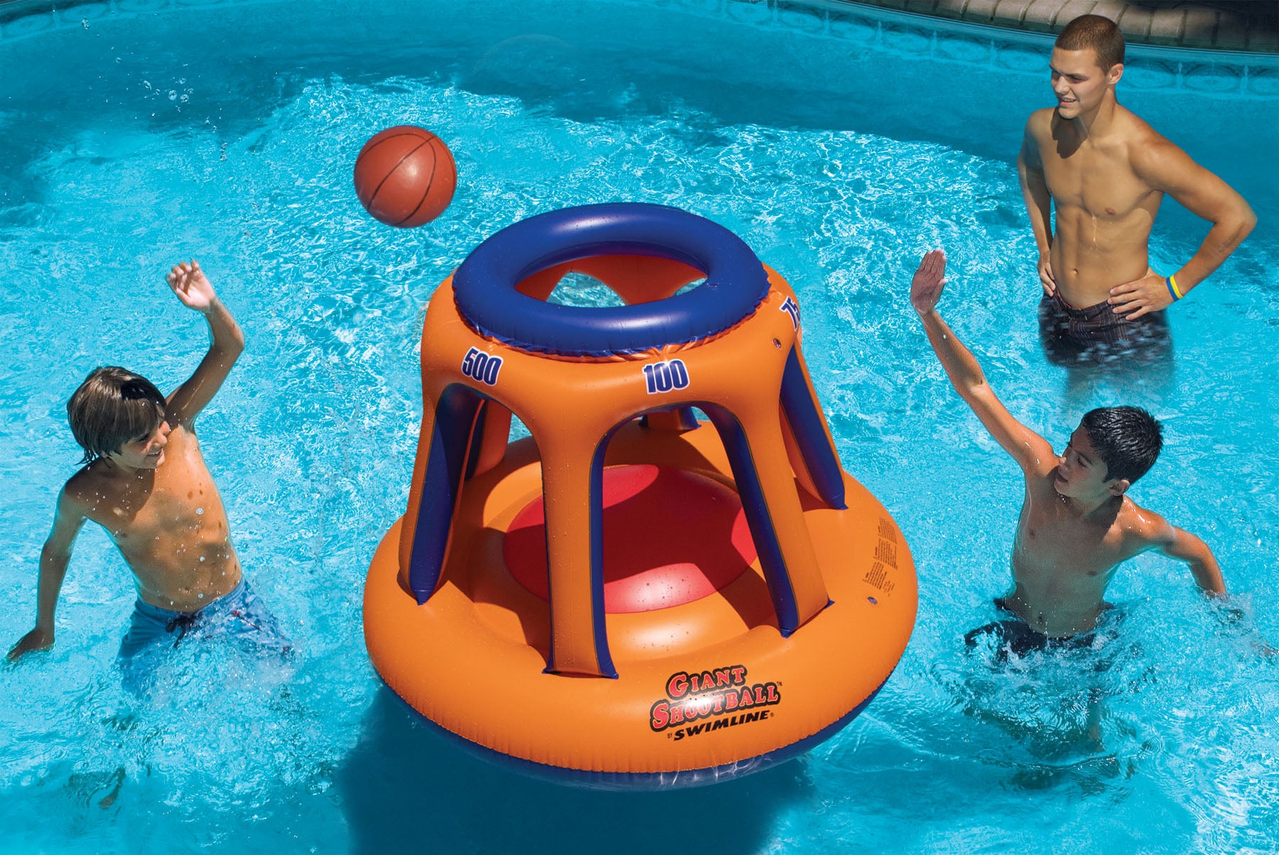 swimline giant shootball basketball swimming pool game toy