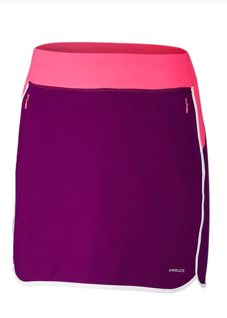 Annika On Course Colorblock Pull On Golf Skort LAB00014 PRE – Baseline Golf  Discount Clothing